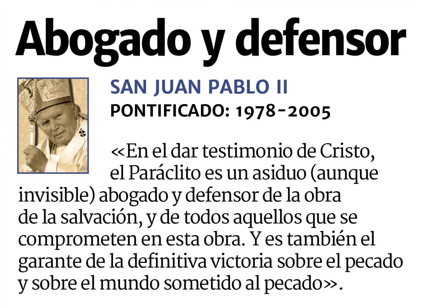 San Juan Pablo II, sobre el Espíritu Santo