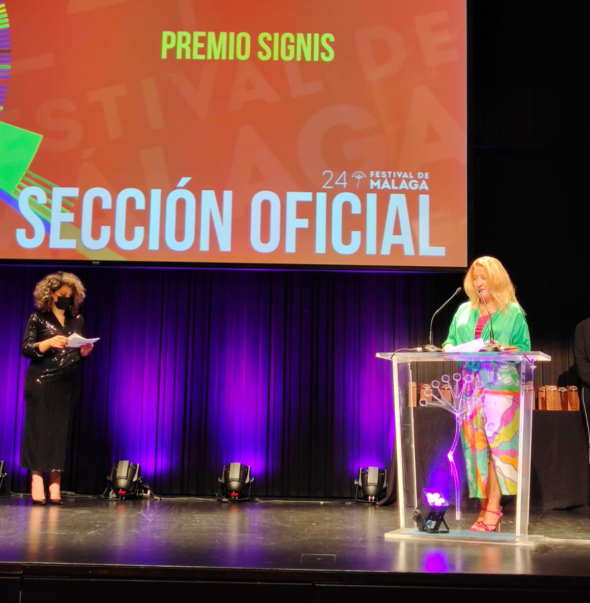 Entrega del Premio Signis, en el Festival de Málaga