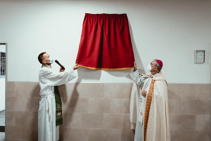 Bendición de los salones parroquiales de El Salvador, en Málaga capital