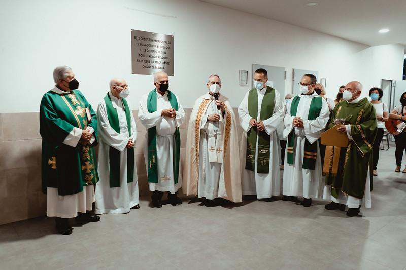 Bendición de los salones parroquiales de El Salvador, en Málaga capital