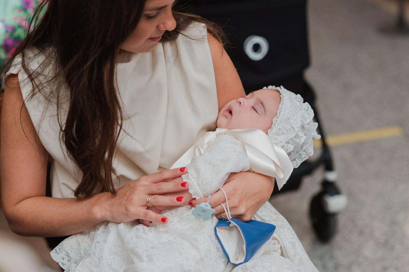 María y Juan, el día de su bautismo