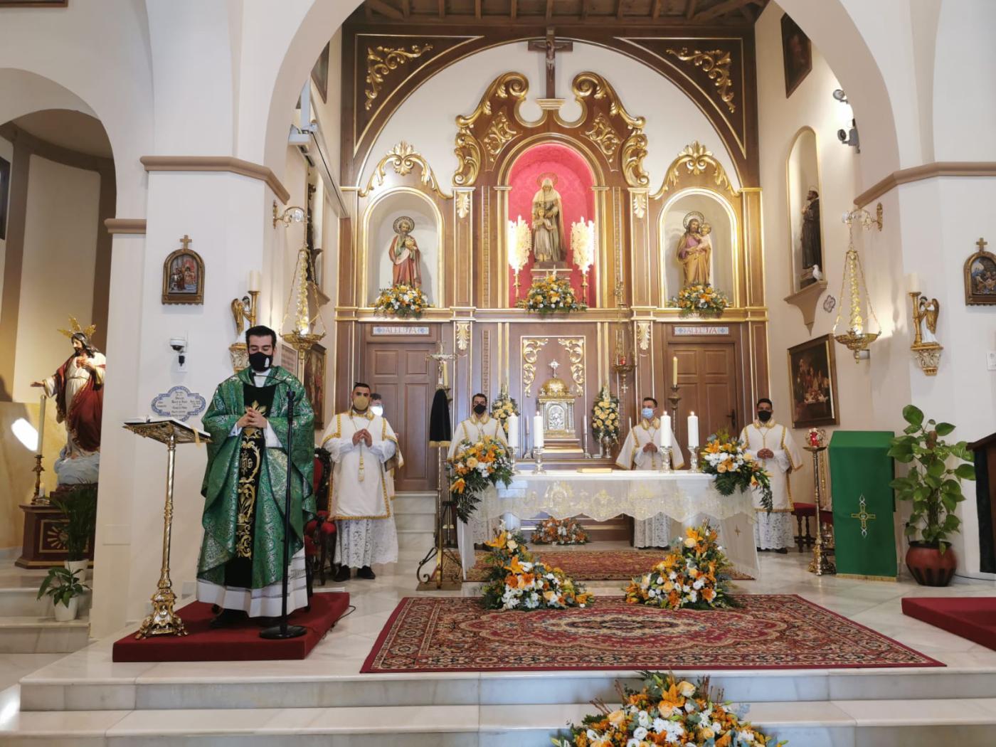 Bendición del retablo de la parroquia de Santa Ana, en Algarrobo