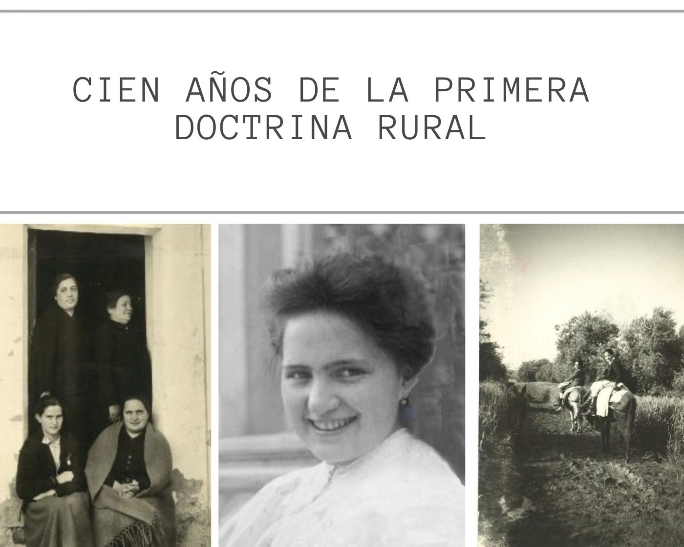 María Isabel González del Valle en el centro y a la izquierda junto a algunas compañeras de Apostolado en Montecorto de Málaga en 1923