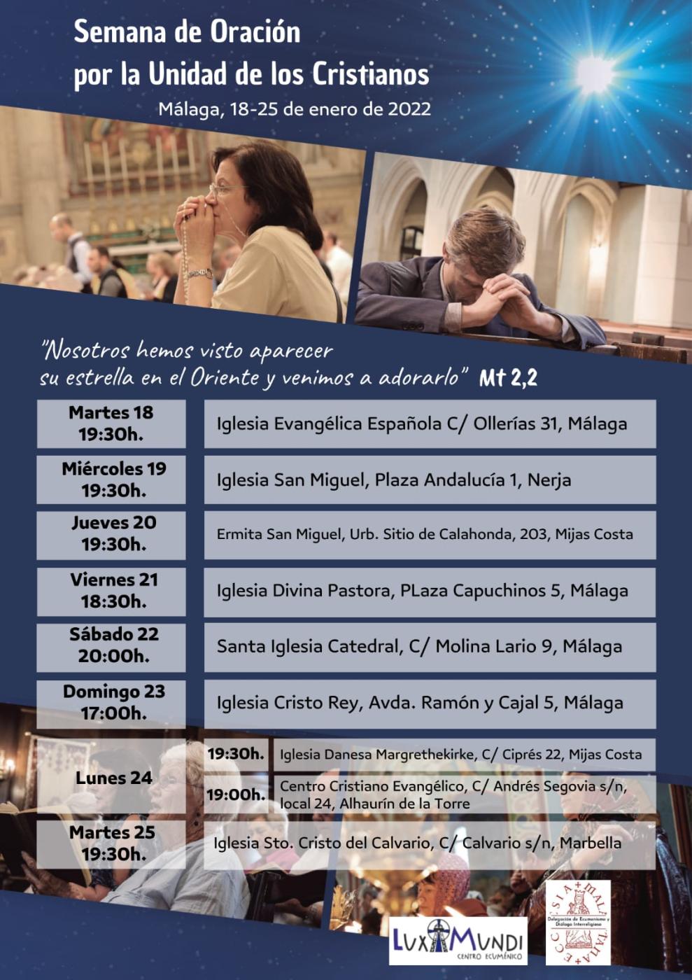 Calendario de la Semana de Oración por la Unidad de los Cristianos 2022