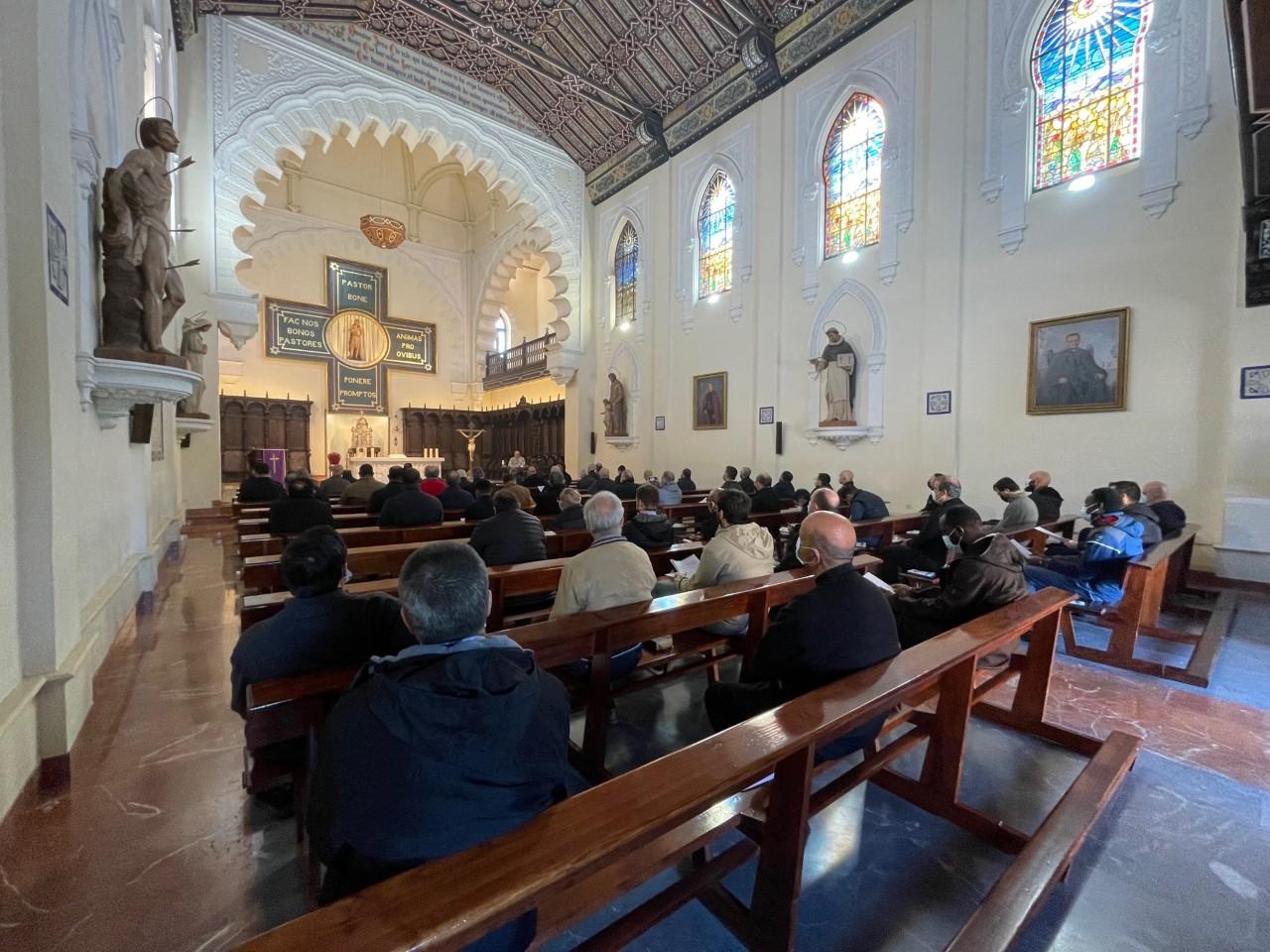 Retiro de Cuaresma para el Clero, en la Capilla del Buen Pastor del Seminario de Málaga // E. LLAMAS