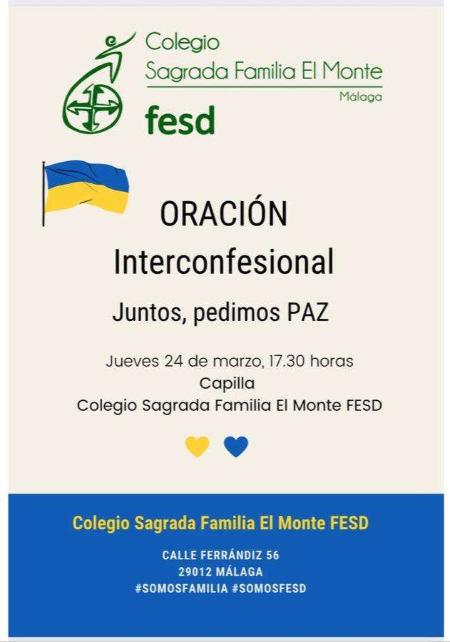 Cristianos ortodoxos, greco católicos y católicos de rito latino se unen para rezar por la paz, en el Colegio El Monte