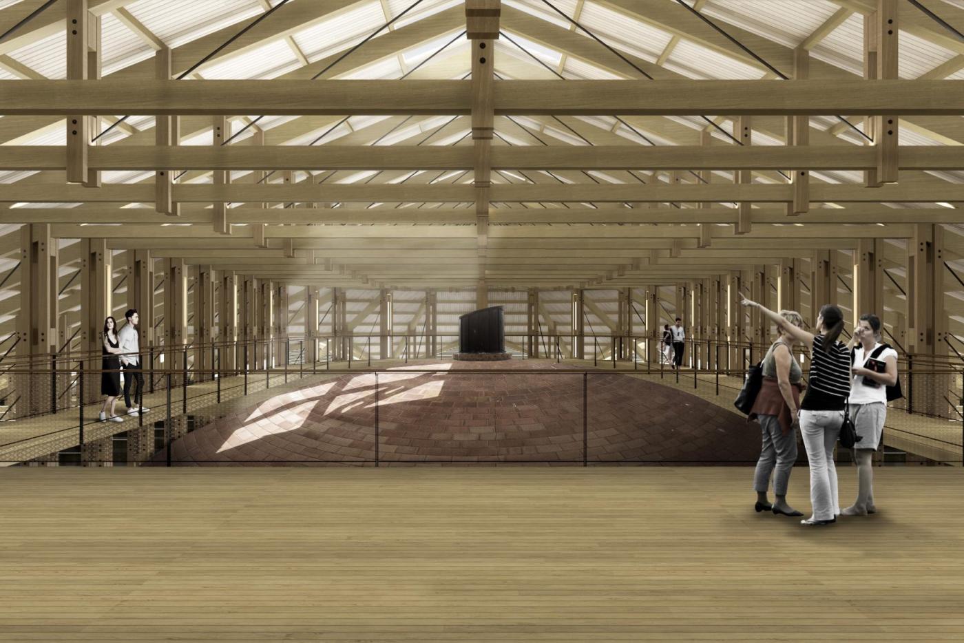 Recreación de las cubiertas de la Catedral, según el proyecto presentado // marinauno arquitectos