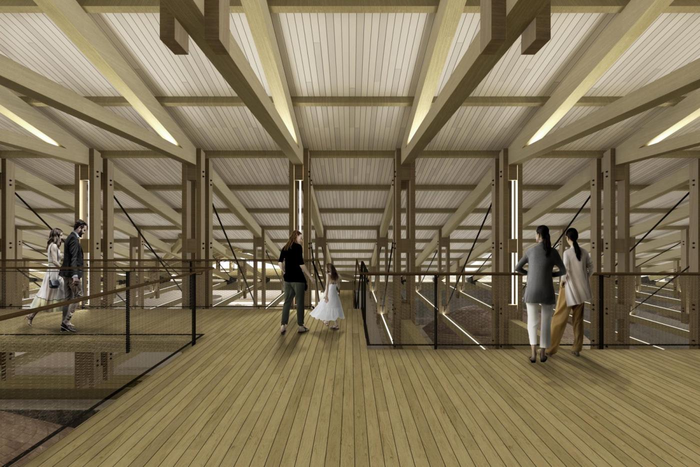 Recreación de las cubiertas de la Catedral, según el proyecto presentado // marinauno arquitectos