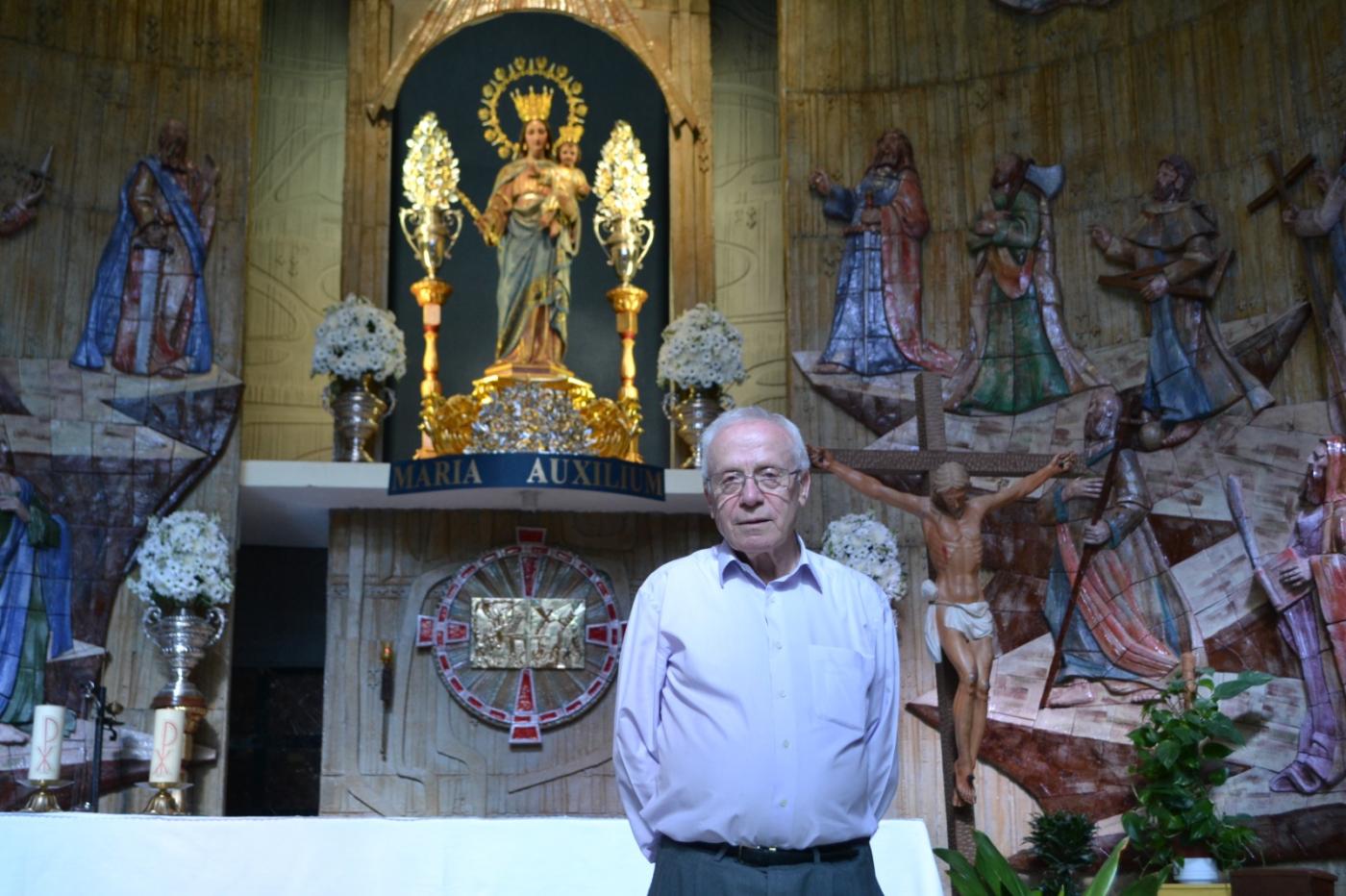El director de la Casa Salesiana de Málaga, Antonio Gil Prieto, en el Santuario de María Auxiliadora en Málaga