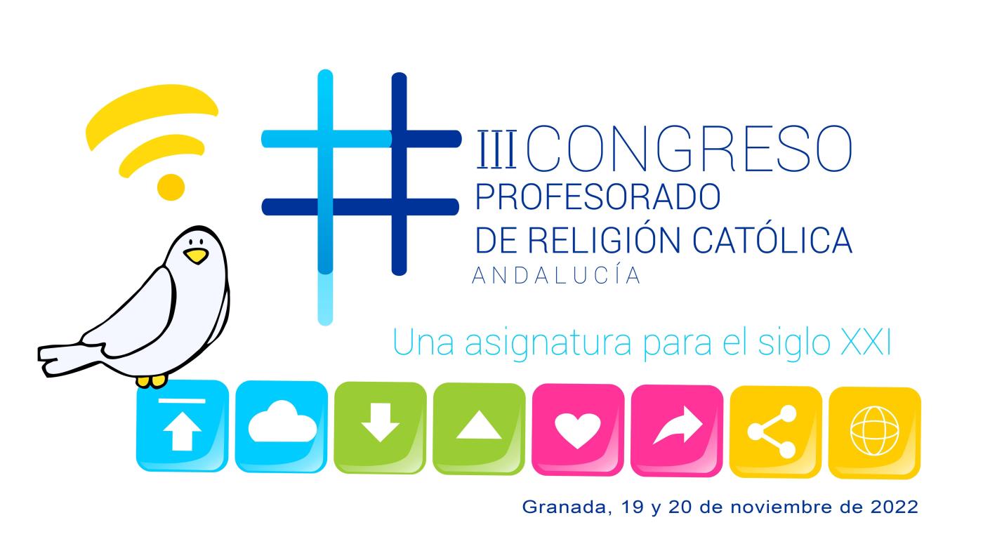 Logotipo del III Encuentro del Profesorado de Religión Católica de Andalucía diseñado por Pachi Velasco Fano