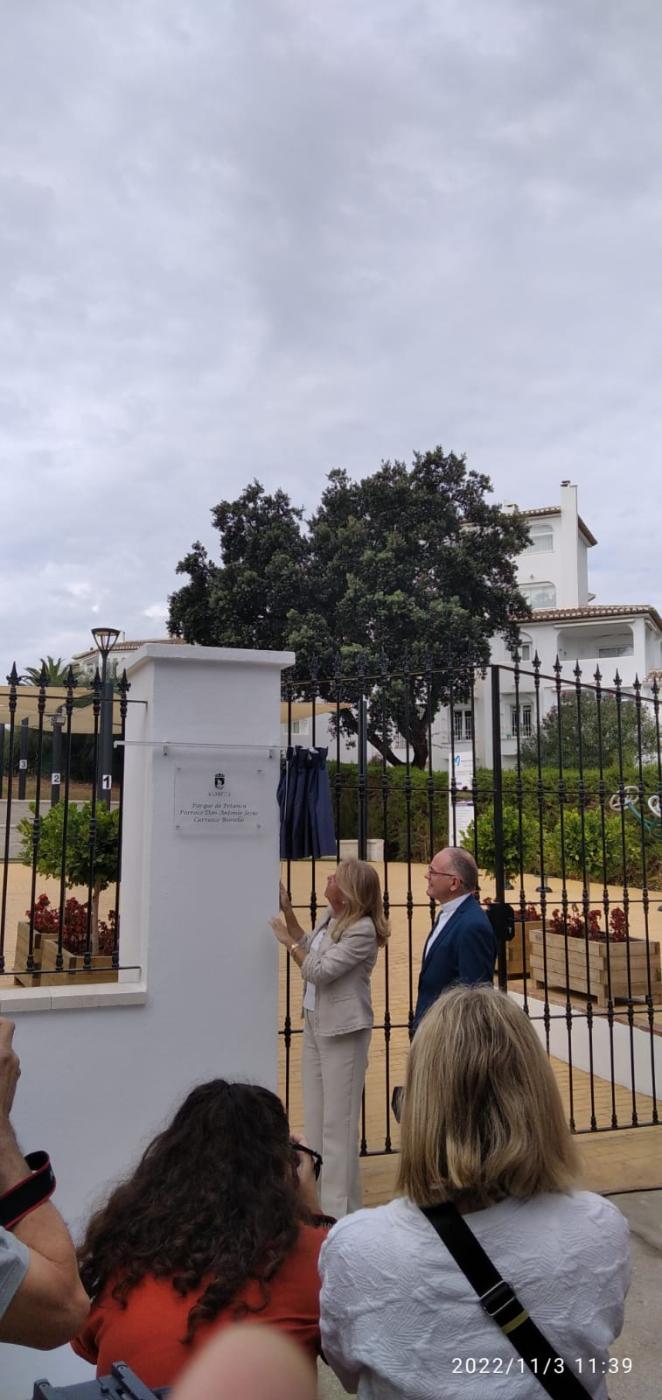 Inauguración del parque Antonio Jesús Carrasco Bootello en Marbella.