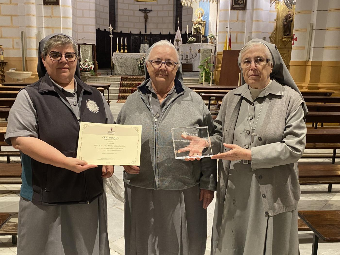 Premio Ciudad de Melilla a las Religiosas de María Inmaculada