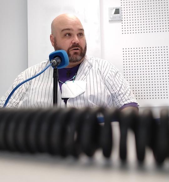 Rafael López López, Pachón, durante la entrevista // A. MORENO