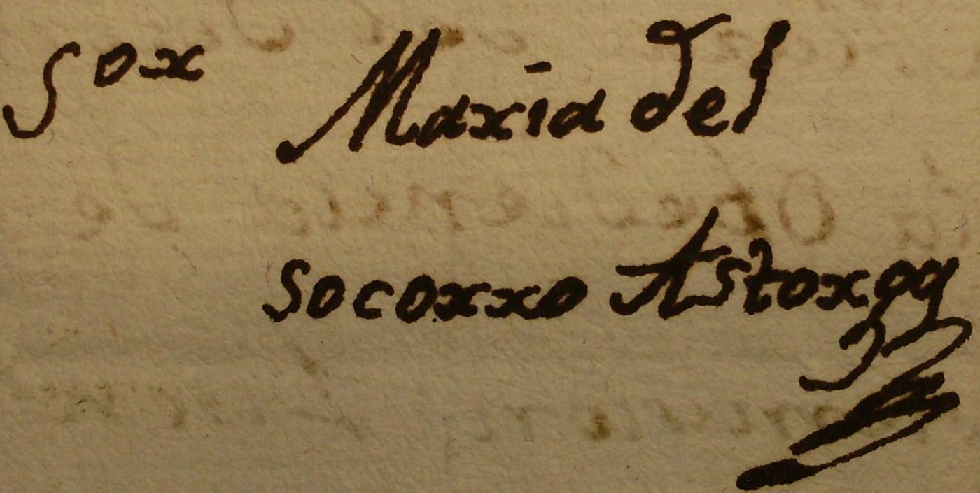 Firma de María del Socorro en sus escritos