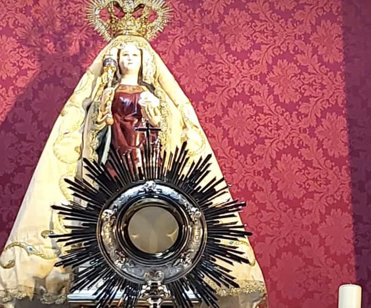 Misa de desagravio tras el acto vandálico en el Santuario de Ntra. Sra. de Flores