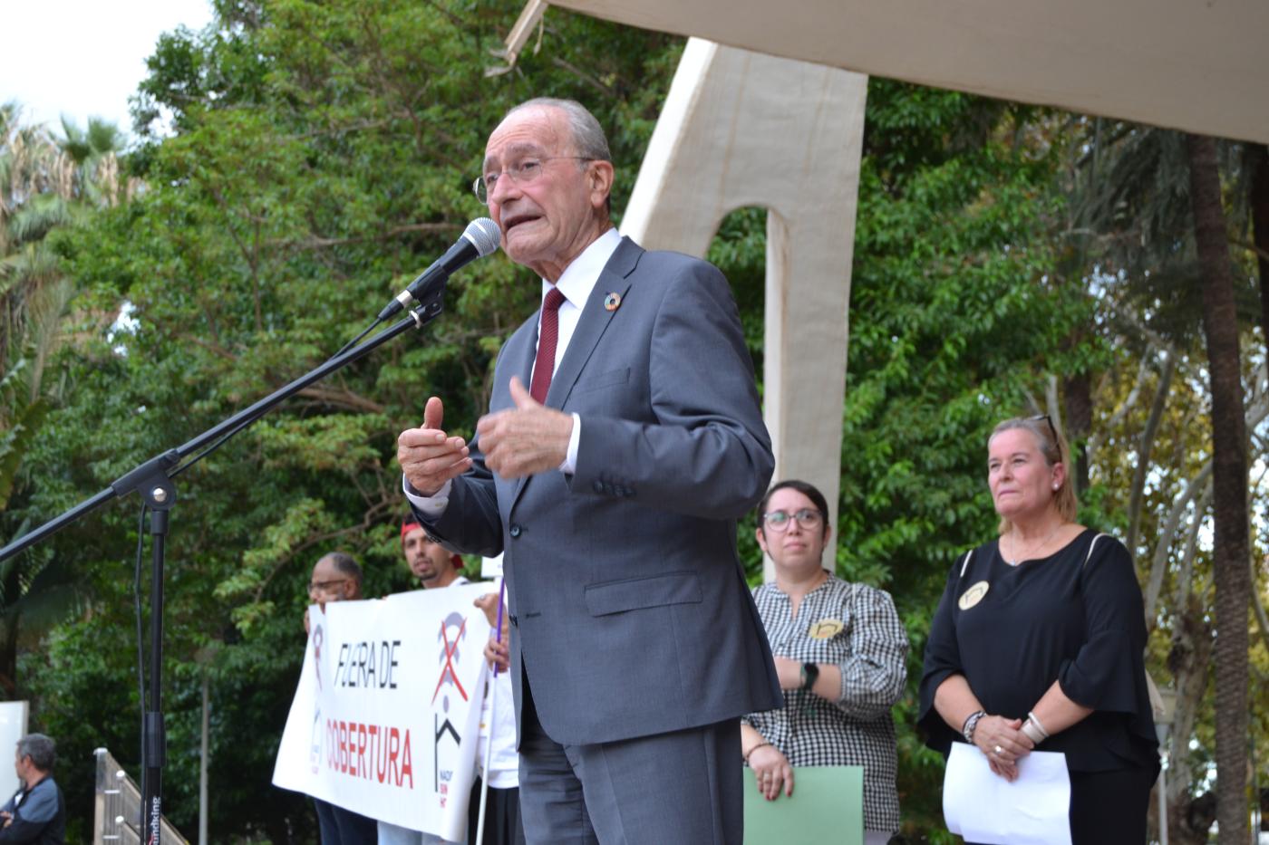 Acto de sensibilización en la campaña por las Personas Sin Hogar, celebrado en el Eduardo Ocón el 26 de octubre