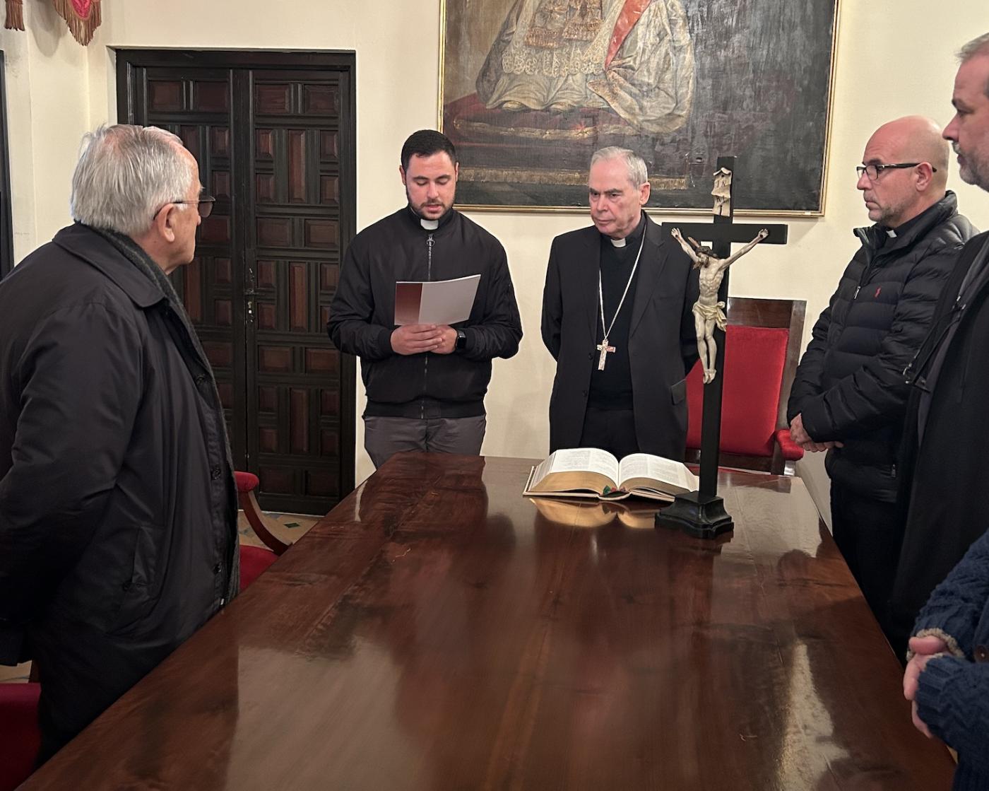Profesión de fe y juramento de Daniel Gutiérrez previos a su ordenación sacerdotal