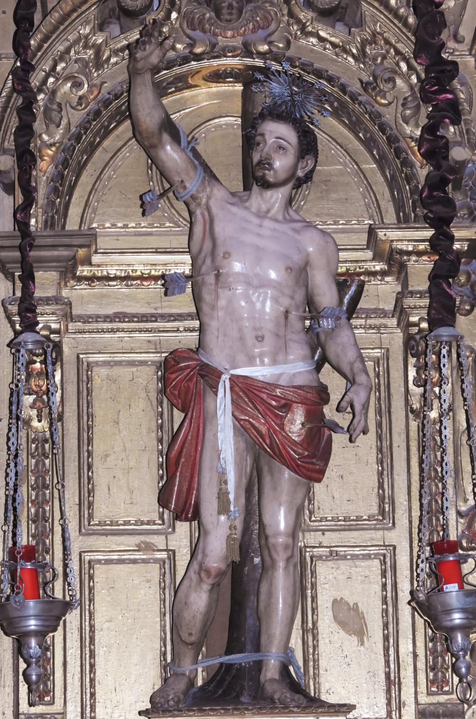 Imagen de San Sebastián venerada en la parroquia antequerana del mismo nombre