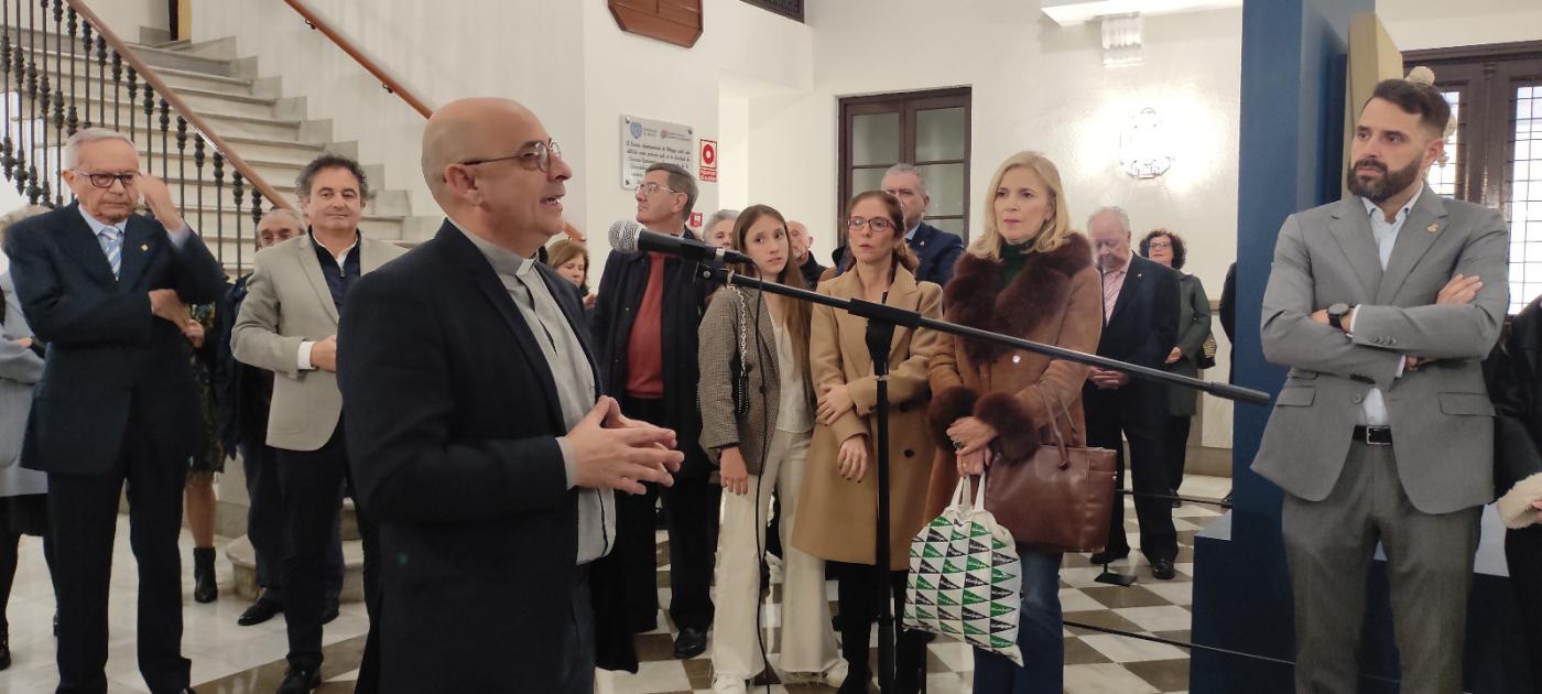 El director de Patrimonio de la Diócesis de Málaga, Miguel Ángel Gamero, durante su intervención// J DURAN