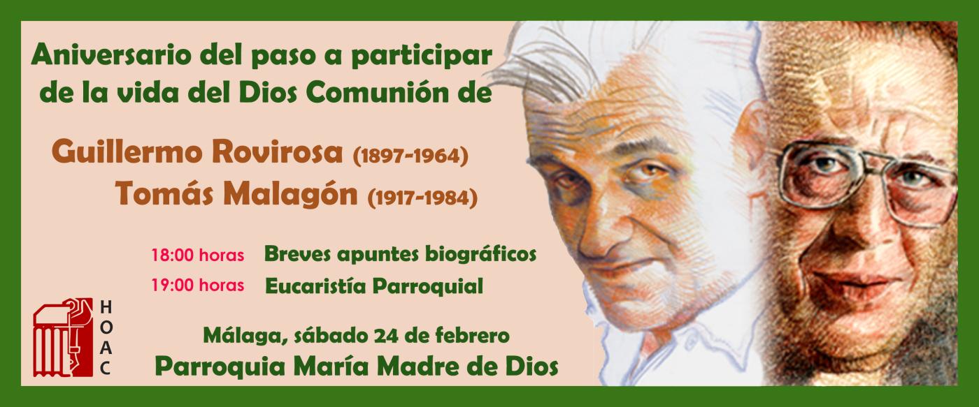 La HOAC recuerda a Guillermo Rovirosa y Tomás Malagón, dos figuras de la evangelización del mundo obrero