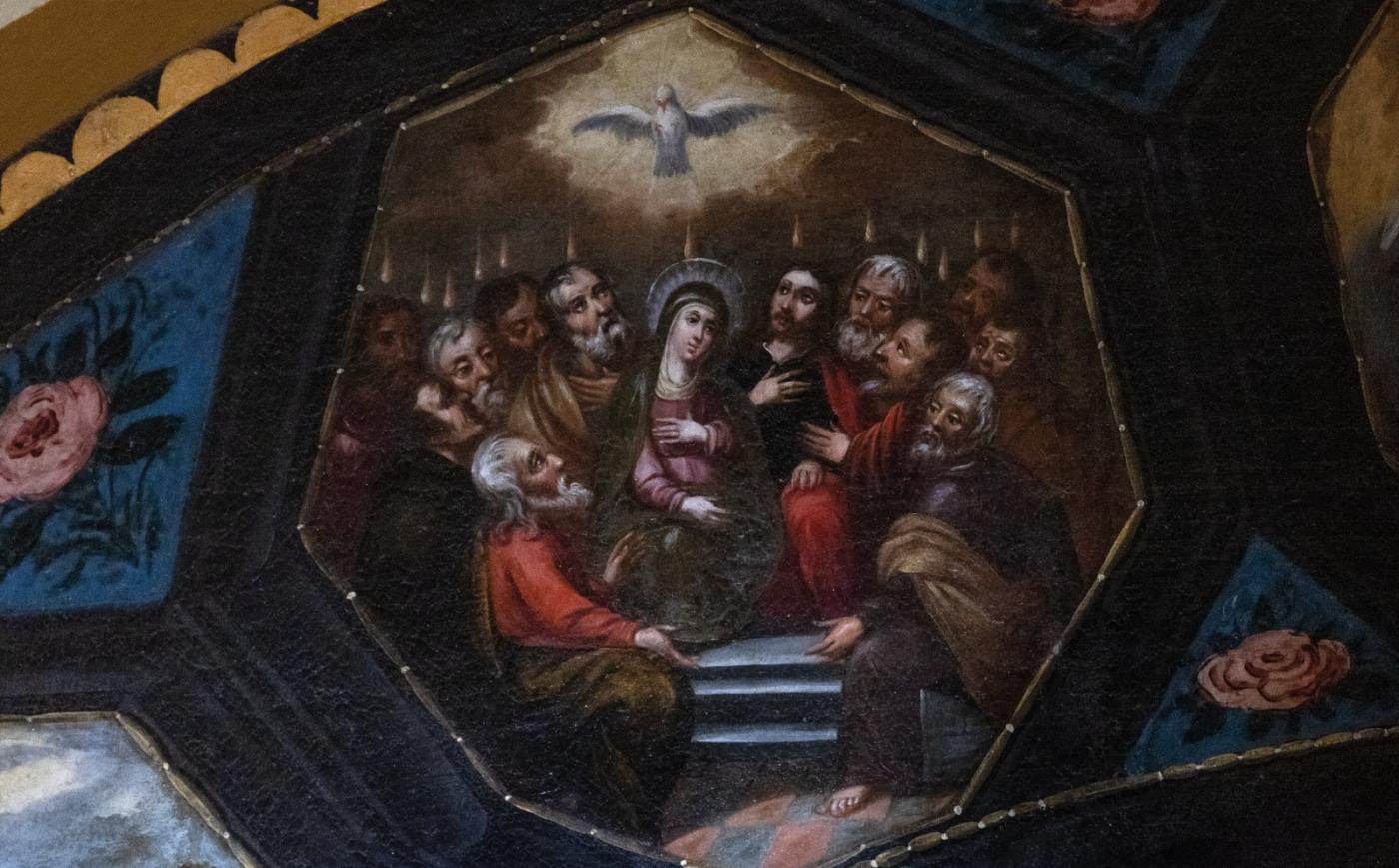 Detalle del altar de la Ascensión en la capilla de Santa Bárbara de la Catedral de Málaga