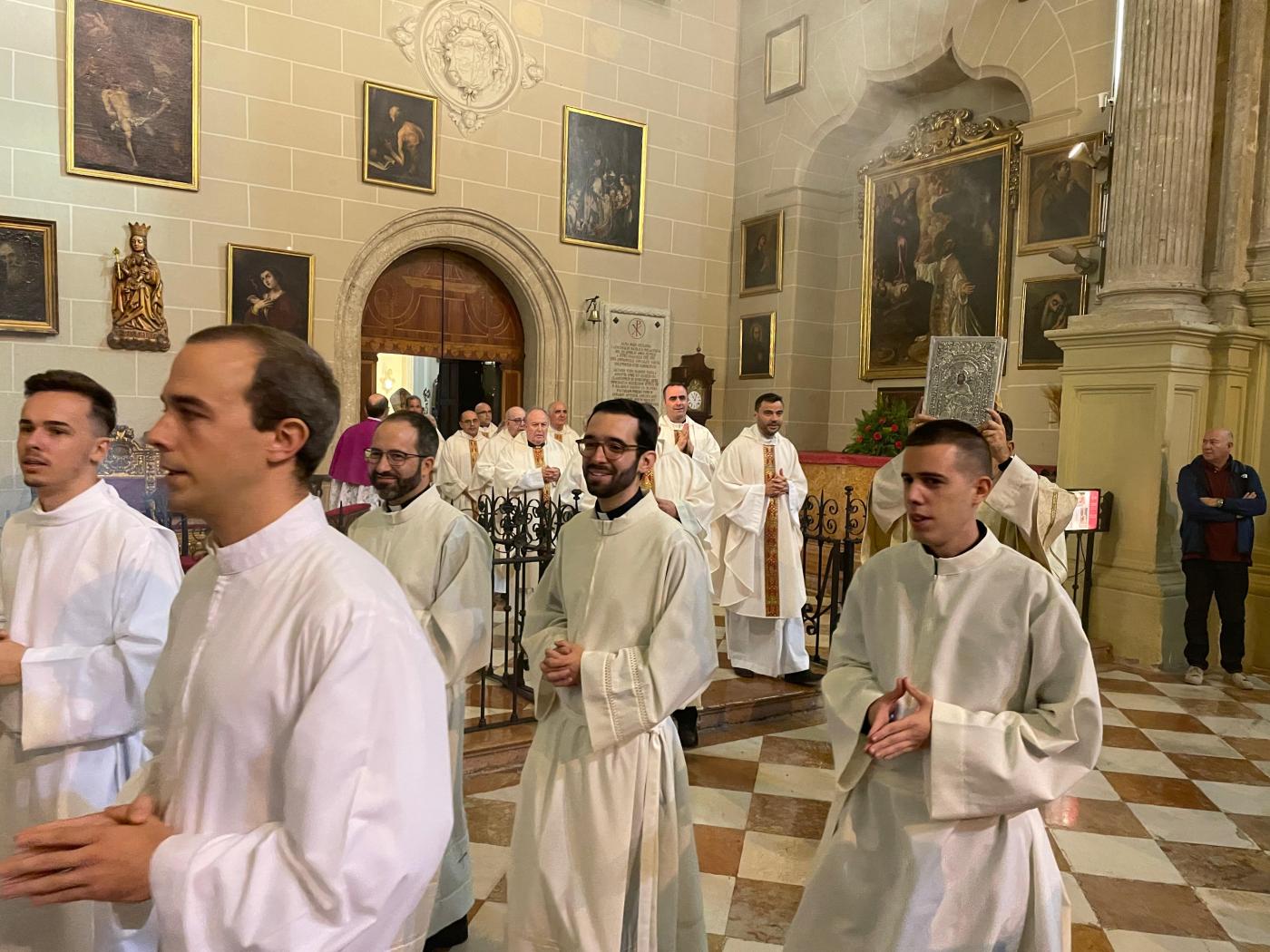 José Ignacio, José Francisco y Antonio, futuros diáconos de la Iglesia de Málaga