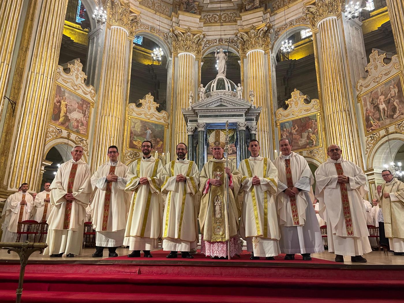 José Ignacio, José Francisco y Antonio, futuros diáconos de la Iglesia de Málaga