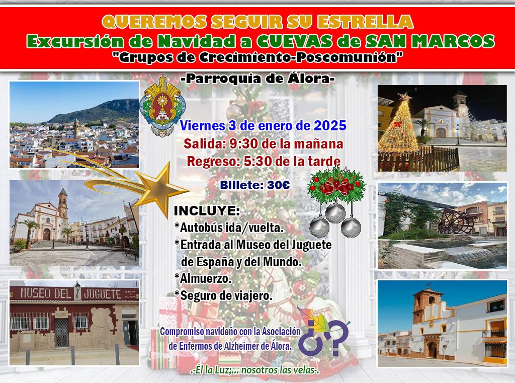 Los niños y adolescentes de Álora celebran la Navidad en Cuevas de San Marcos