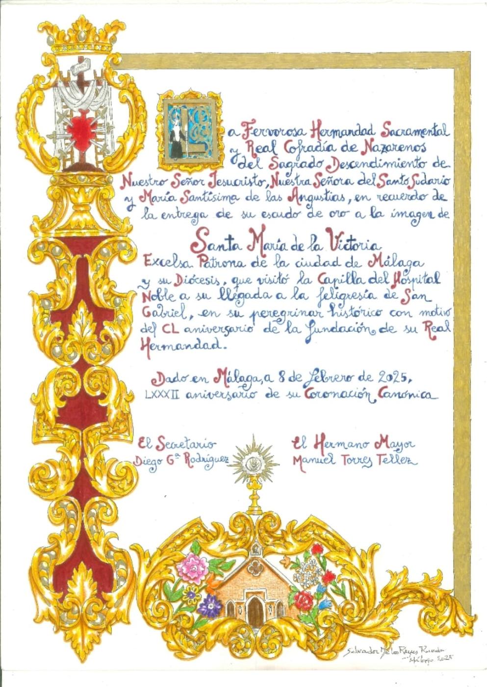 La llegada de la Patrona a la parroquia de San Gabriel, en Málaga