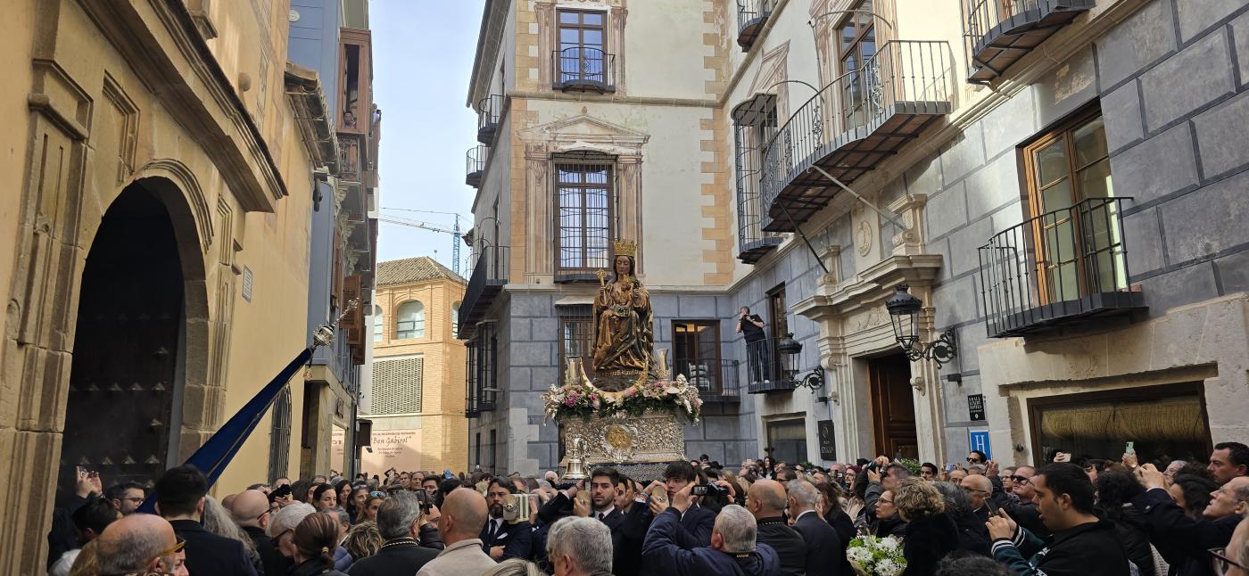 La llegada de la Patrona a la parroquia de Santiago, en Málaga