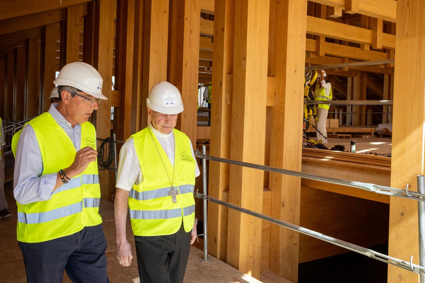 Visita a las obras de las cubiertas de la Catedral de la Diputación Provincial y Fundación Unicaja
