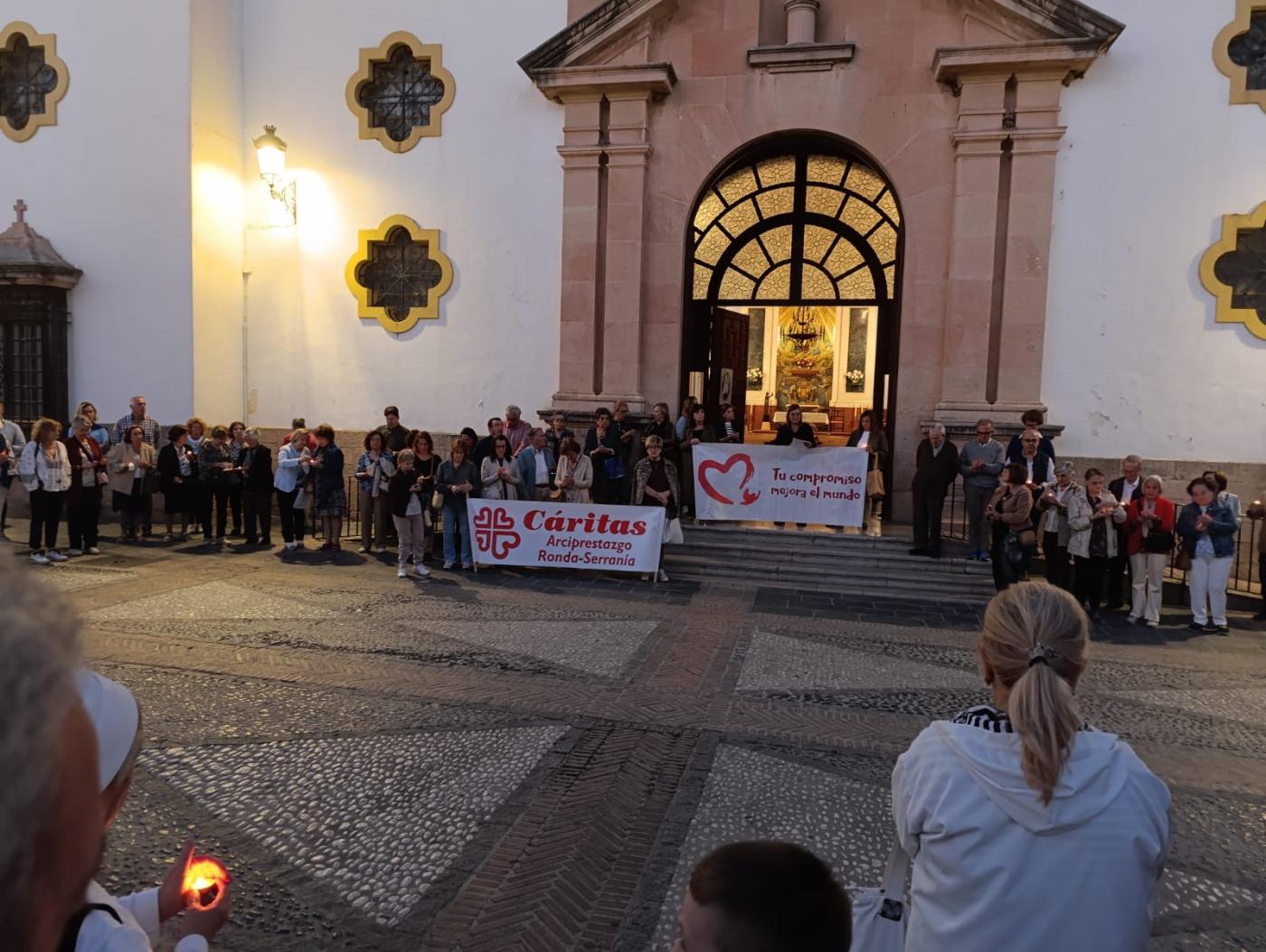 Oración por la paz de las Cáritas de Ronda y Serranía